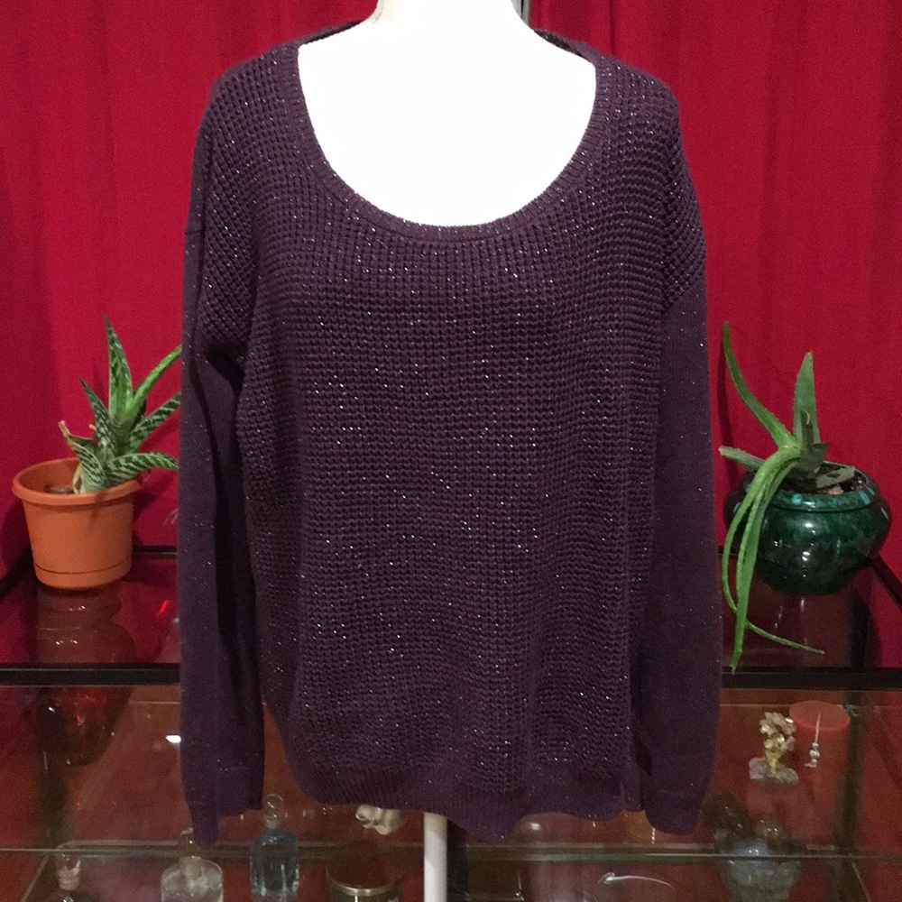 Calvin Klein Purple Oversized Sweater Size Medium